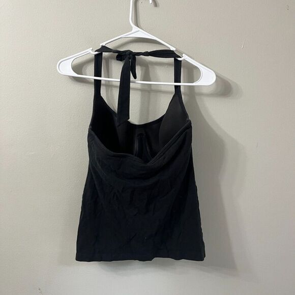 Vtg Y2K Gap Body Women Black Tank Top Camisole 34D Halter Molded Cups Retro Goth - Picture 3 of 5